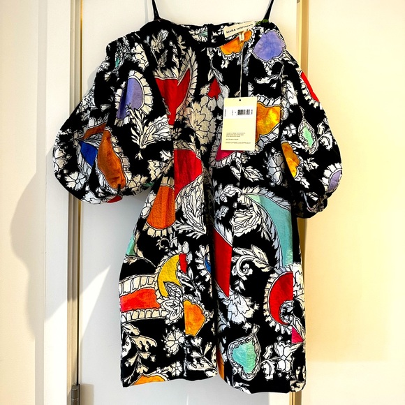 Mara Hoffman Nomi Puff-Sleeve Organic Cotton Mini Dress (size 6) NWT - Picture 4 of 7